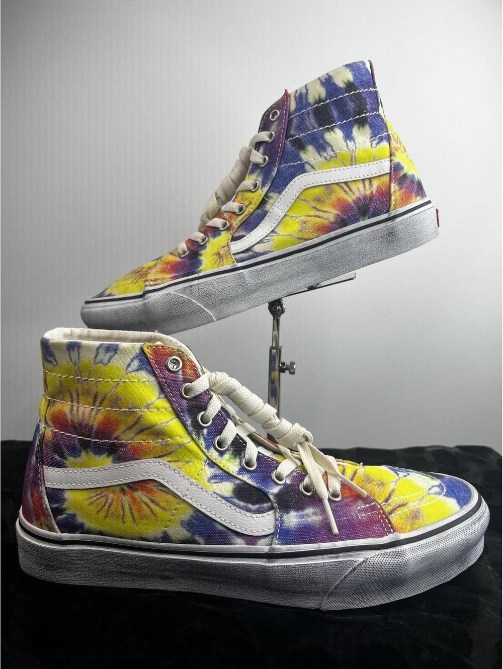 Vans Sk8-Hi Tie Dye High Top Sneakers Mens 10.5 Women's 12 Colorful Canvas